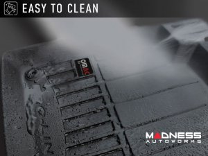 FIAT 500 Floor Liners - 3D All Weather - Pro Line - Black - OMAC (2009-2019)